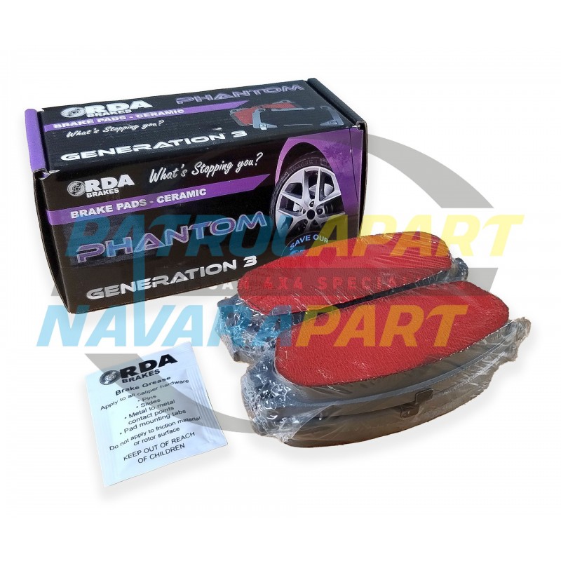 Rear RDA Phantom Premium Brake Pads For Nissan Patrol GQ